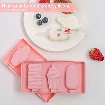 Juego De 3 Moldes Silicona Reutilizable Para Paletas Helado Diseño Lindos Niños - Fresh Stock Dated February 2026