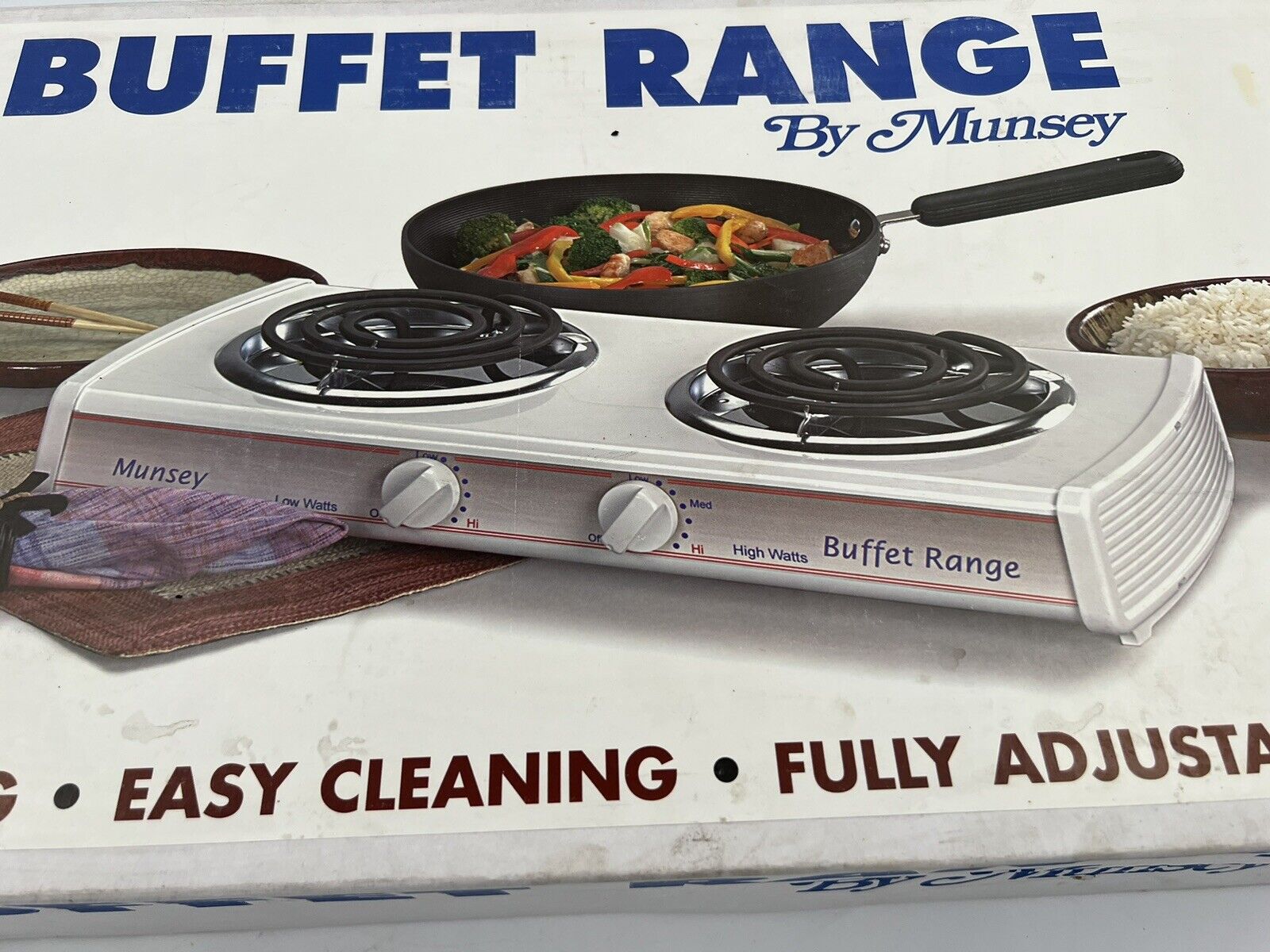 Vintage Munsey Table Top Buffet Range 650 Watts/1,000 Watts/120 Volt Model R-92 - Fresh Stock Dated February 2026