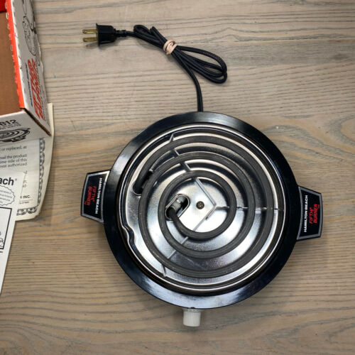 Vintage - Hamilton Beach -Fifth Burner- Portable Stove 812-4 750w Made USA WORKS - Fresh Stock Dated February 2026