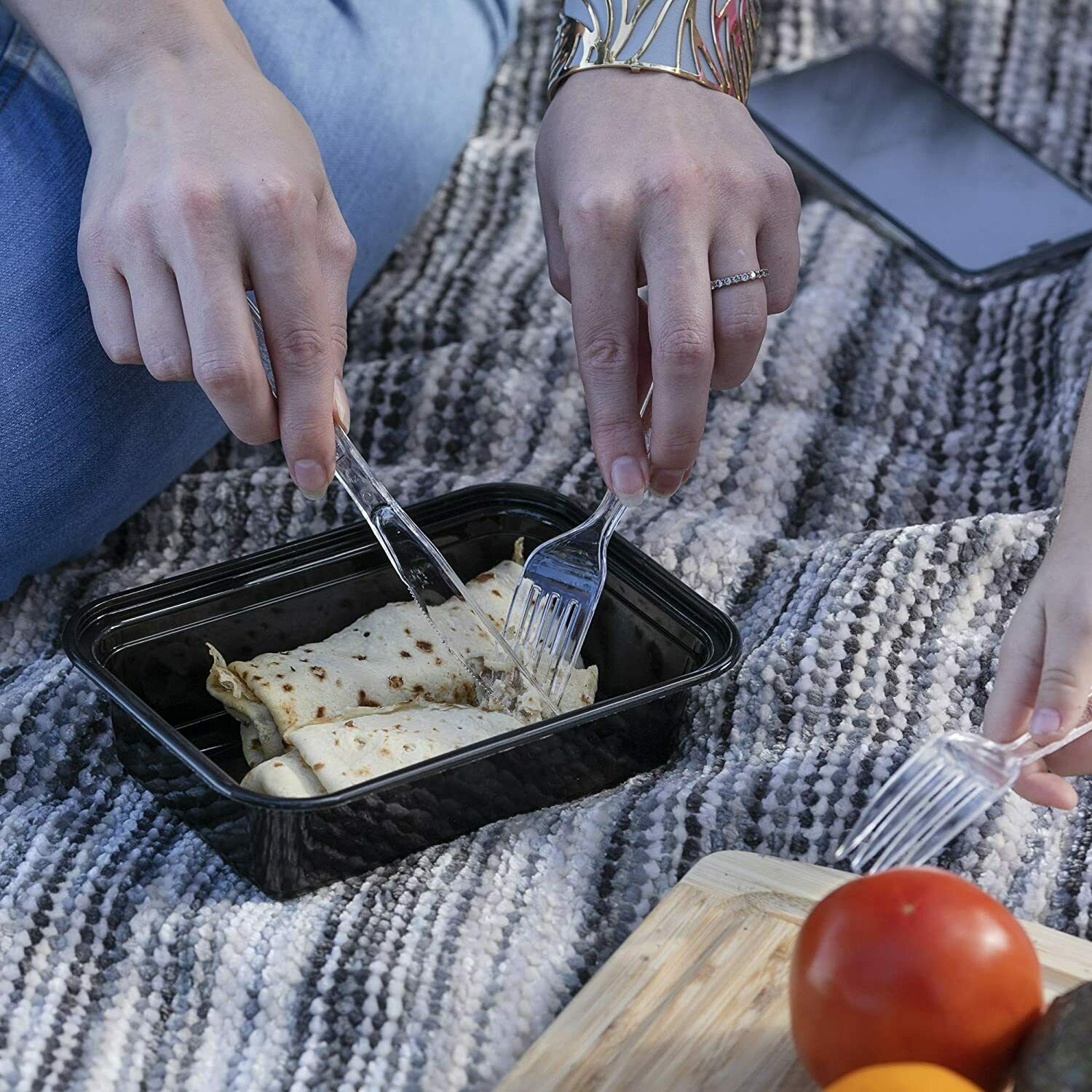 Plastic Spoons-Forks- Knives Clear Extra Heavy Duty Cutlery - Fresh Stock Dated January 2026