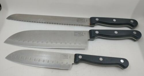 Chicago Cutlery Essentials 13 Piece Black Handle Knife Set W/ Wood Block - Fresh Stock Dated January 2026