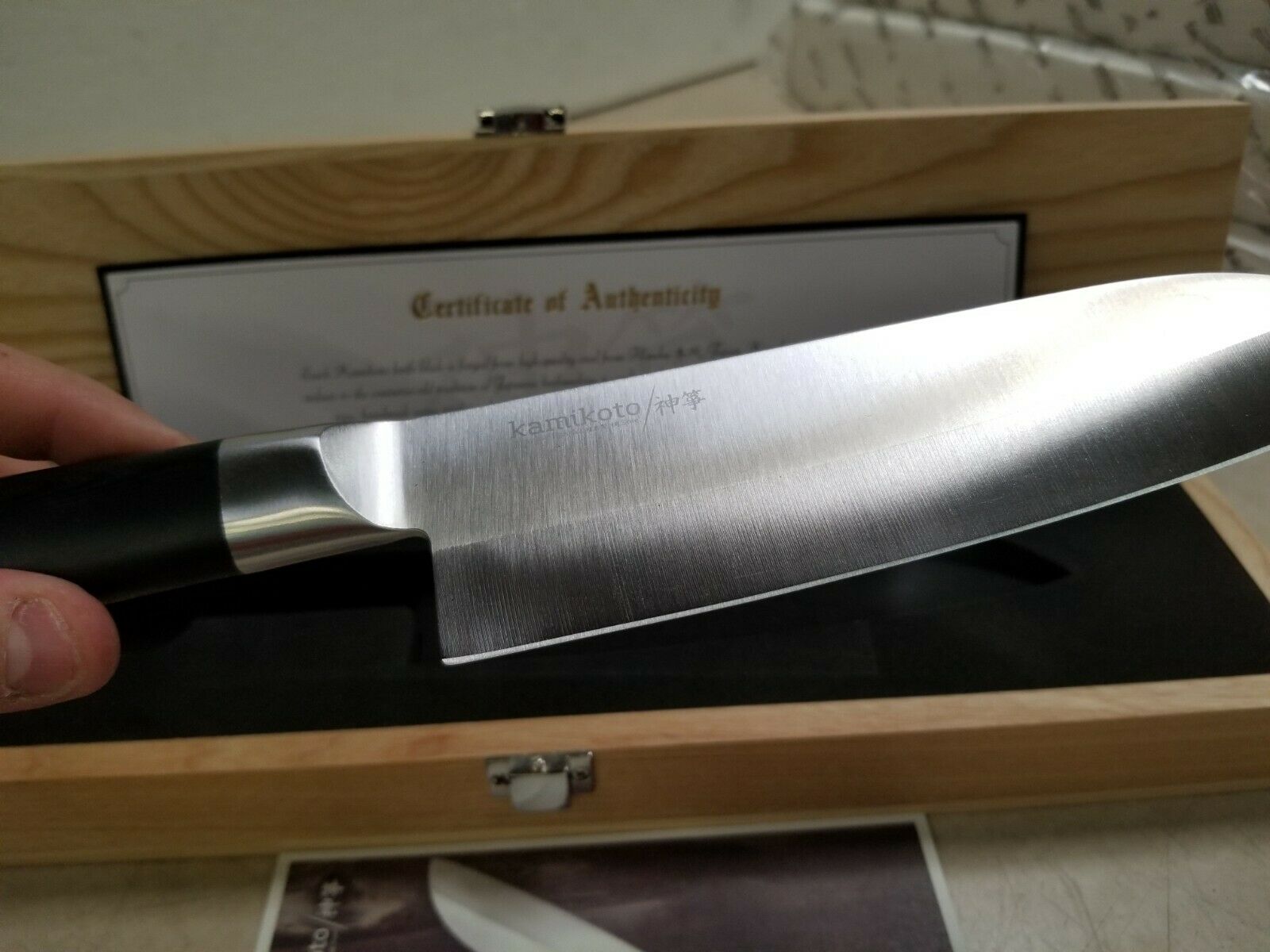Kamikoto 7in. Santoku Chef Knife Handcrafted Honshu Steel Blade - Fresh Stock Dated January 2026