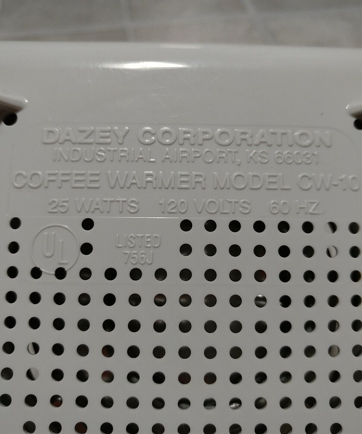 Vintage Dazey 25 Watt Coffee  Tea Soup Cup Mug Beverage Warmer CW-10 - Fresh Stock Dated February 2026