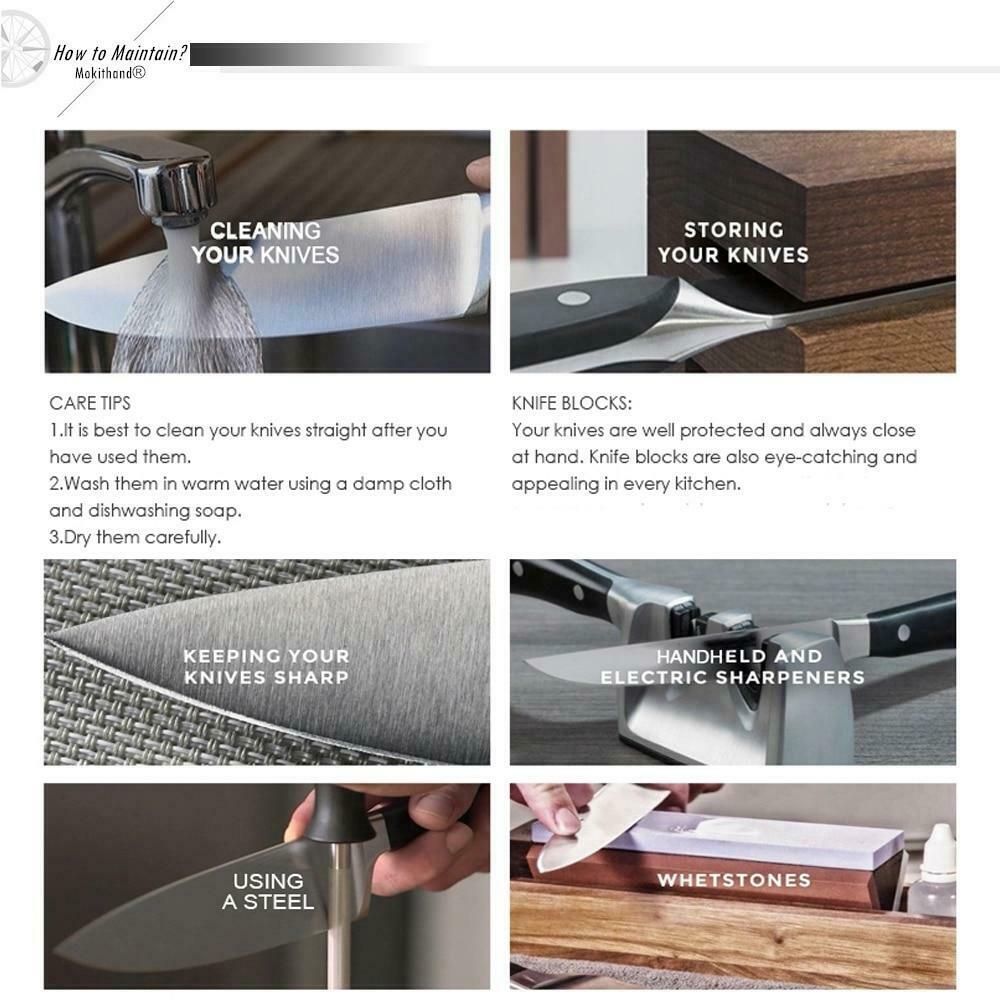 5 Inch Damascus Utility Knives High Carbon Japanese Kitchen Chef Knife Stainless - Fresh Stock Dated January 2026