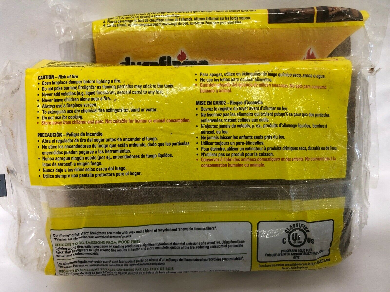 2 Duraflame Quick Start 4 Pack Fast Firelighter Fireplace Pit Wood Light Starter - Fresh Stock Dated January 2026