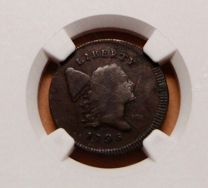 1795 Liberty cap half cent. With pole, punctuated date. Plain edge, NGC VG 8. - Fresh Stock Dated December 2025