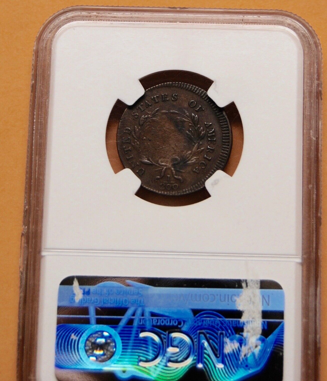 1795 Liberty cap half cent. With pole, punctuated date. Plain edge, NGC VG 8. - Fresh Stock Dated December 2025