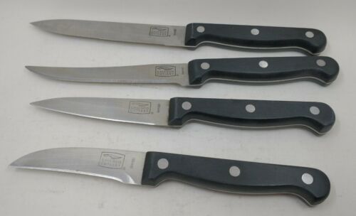 Chicago Cutlery Essentials 13 Piece Black Handle Knife Set W/ Wood Block - Fresh Stock Dated January 2026