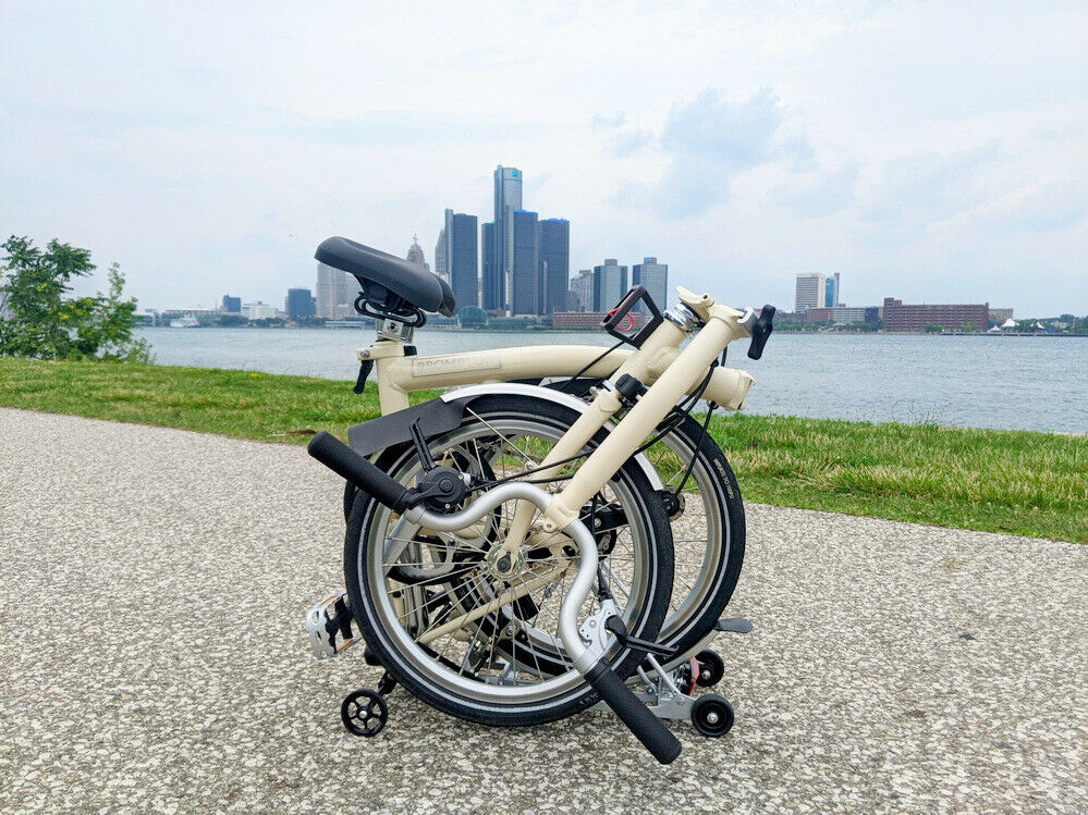 2018 Model Year Brompton M3R Ivory White Folding Bicycle - Fresh Stock Dated December 2025