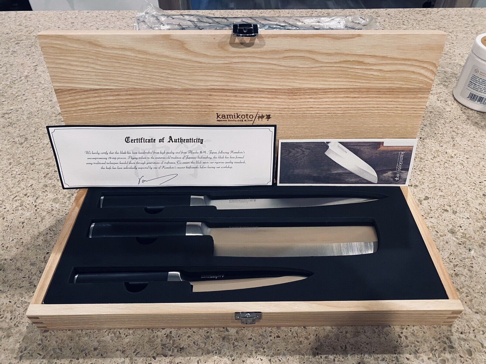 Kamikoto Kanpeki Knife Set BRAND NEW In Handmade Bamboo Box! ⭐️100% Authentic ⭐️ - Fresh Stock Dated January 2026