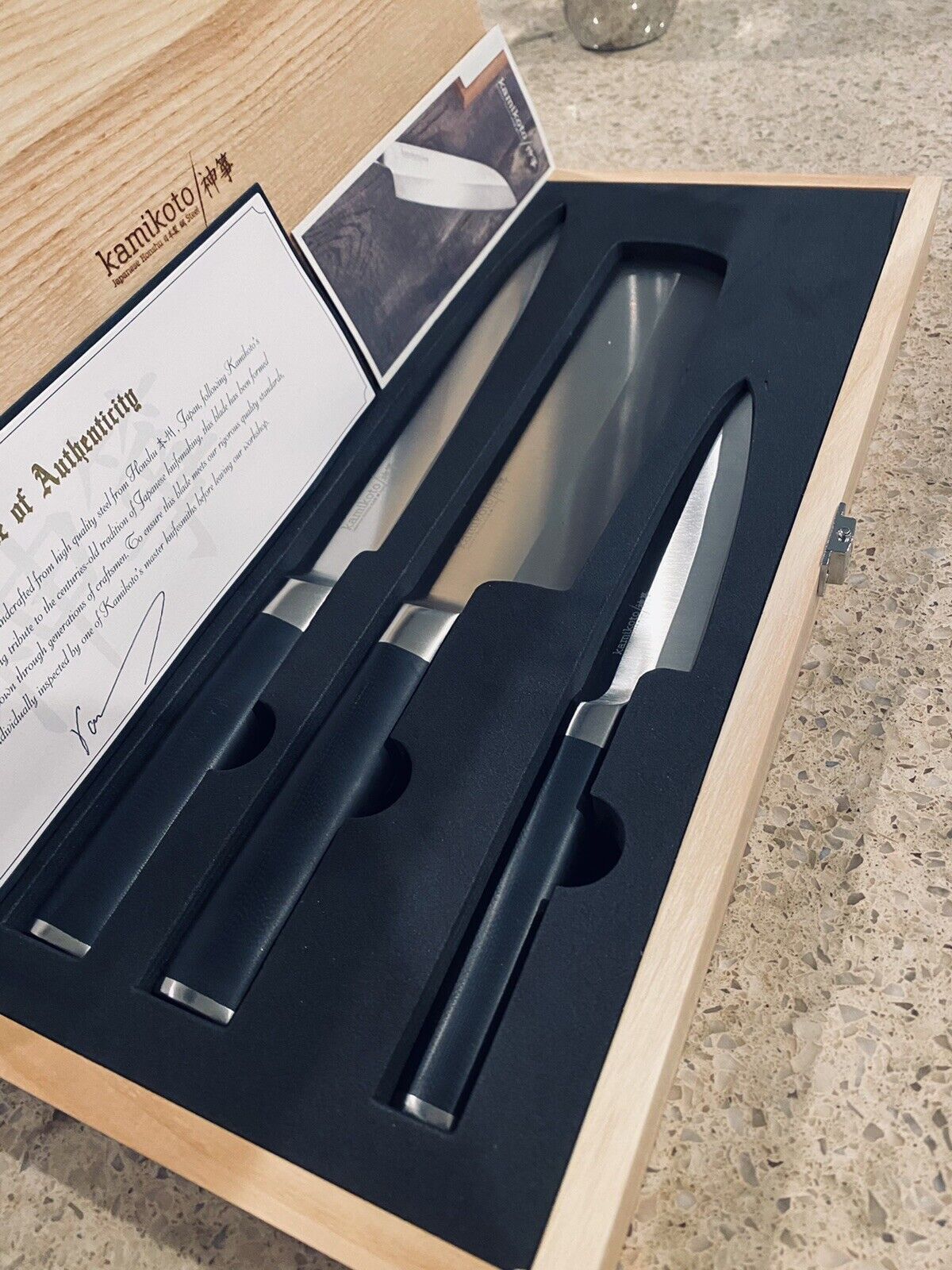 Kamikoto Kanpeki Knife Set BRAND NEW In Handmade Bamboo Box! ⭐️100% Authentic ⭐️ - Fresh Stock Dated January 2026