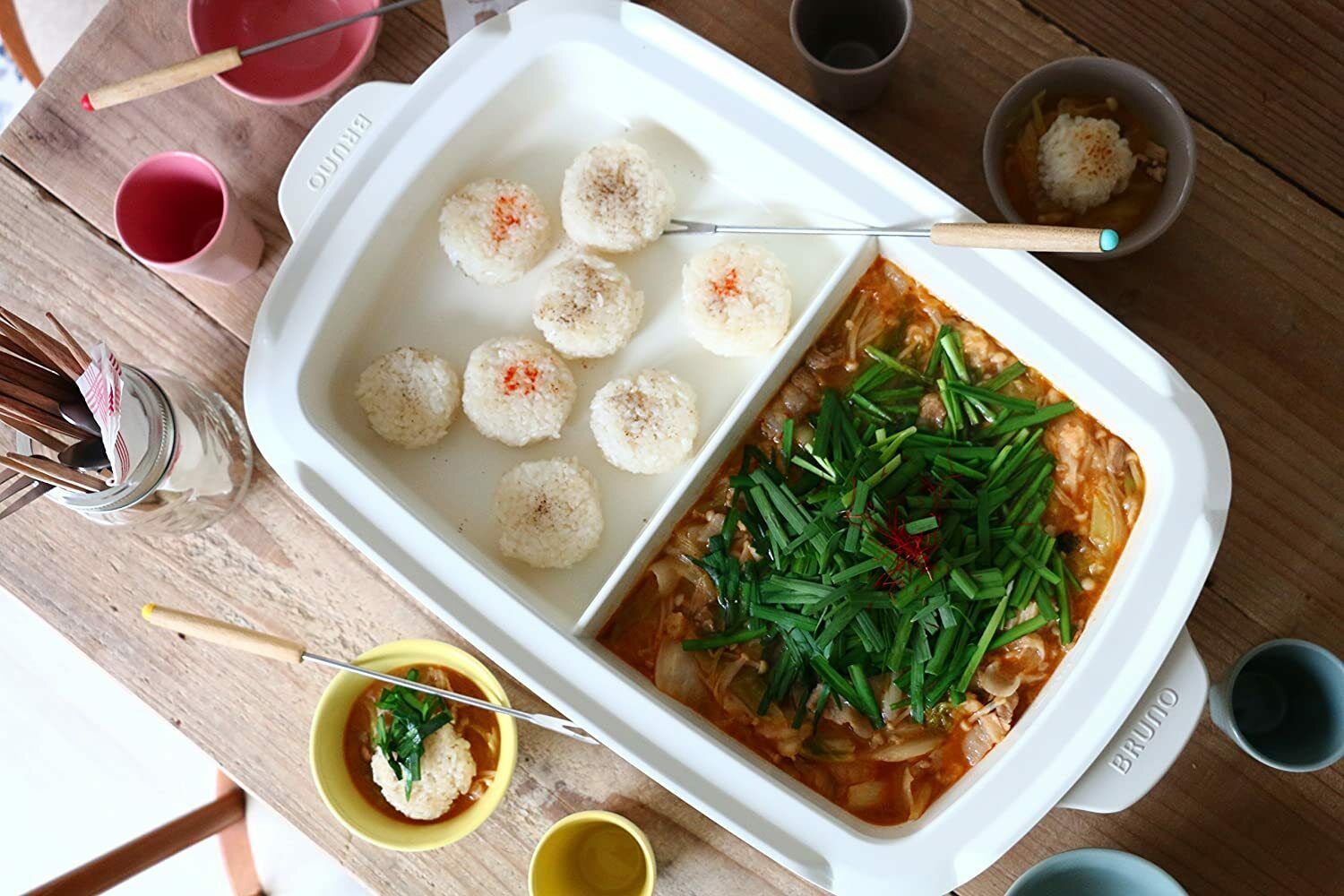 BRUNO Hot Plate Grande Partition Pot BOE 026 - NABE - Fresh Stock Dated February 2026