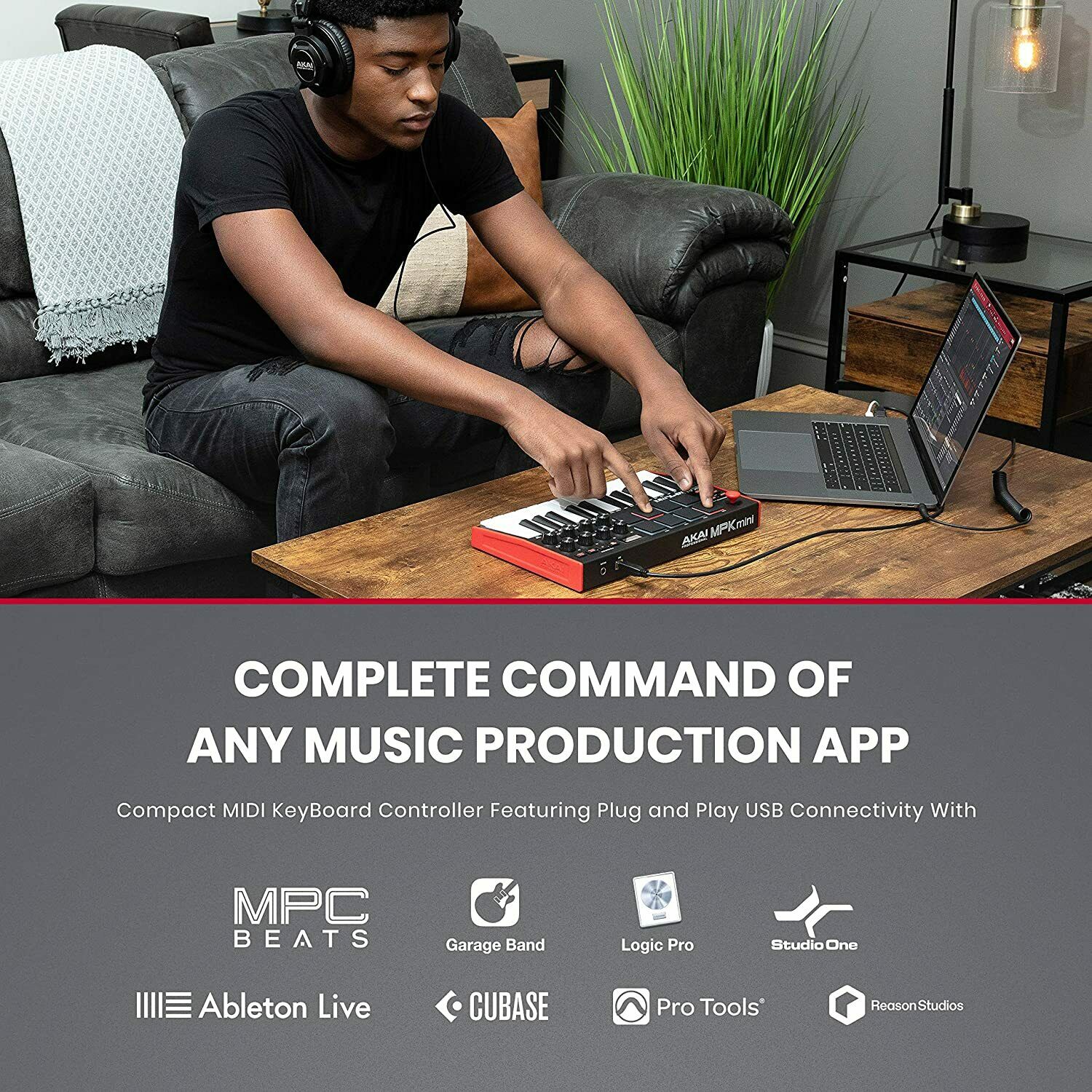 Akai Professional MPK Mini MKIII 25-Key MIDI Controller + USB 2.0 Hub & Cable - Fresh Stock Dated December 2025