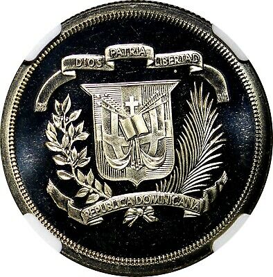 Dominican Republic PROOF 1981 1/2 Peso NGC PF68 CAMEO TOP GRADED BY NGC  KM# 52 - Fresh Stock Dated December 2025