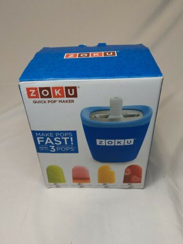 Zoku Quick Pop Maker Single Blue Makes Pops Fast New Open Box - Fresh Stock Dated February 2026