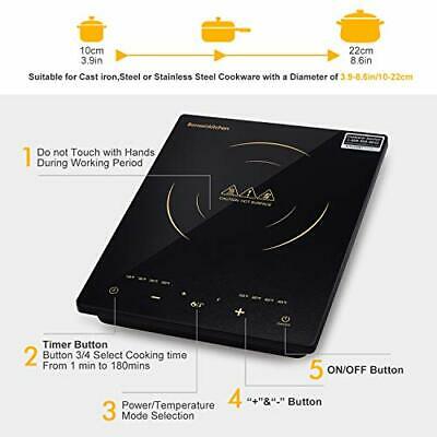 Upgrade Portable Touch Induction Cooktop with LED Screen, 1800W Countertop 8802 - Fresh Stock Dated February 2026