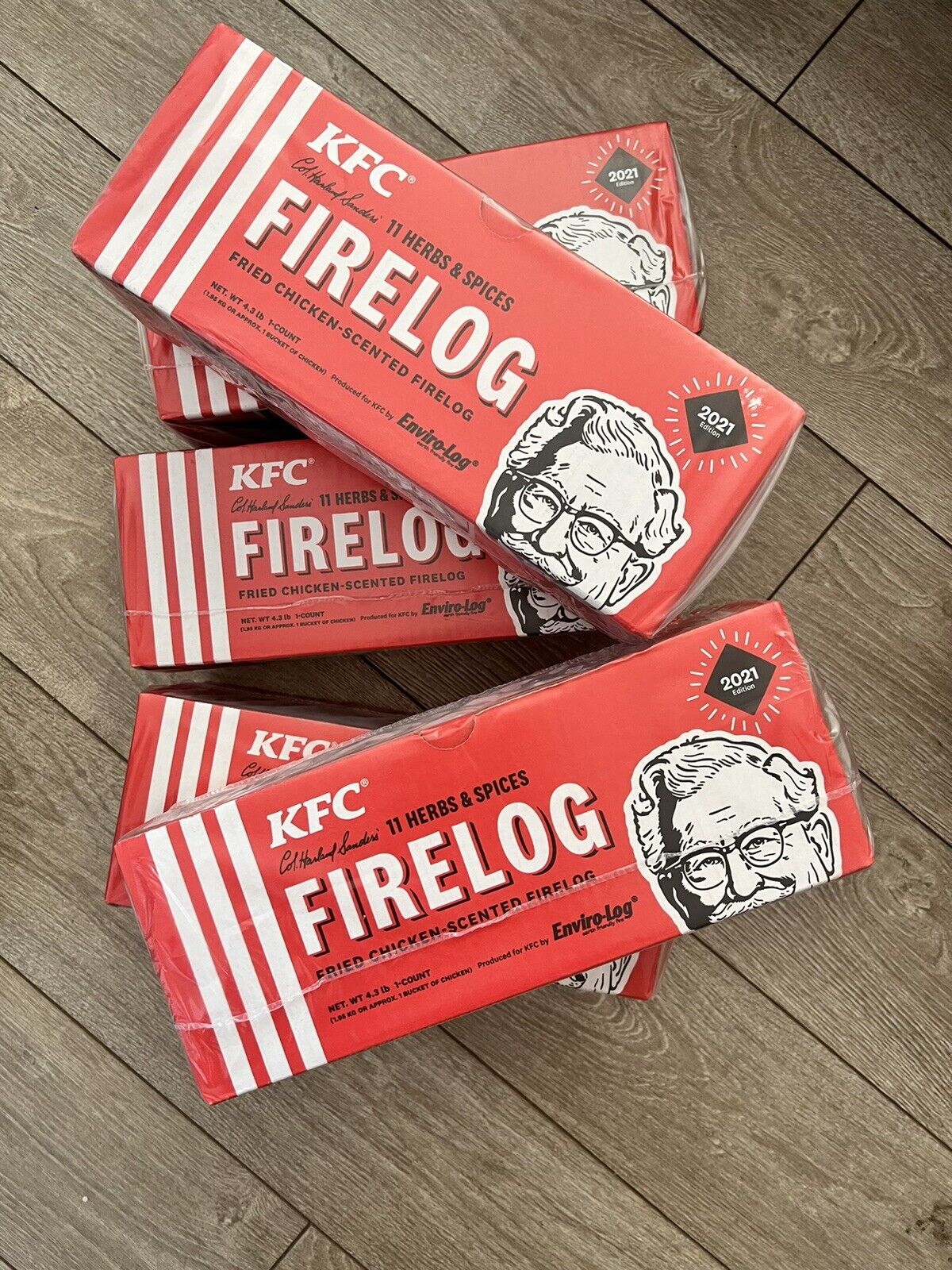 2021 KFC 11 Herbs and Spices Firelog by Enviro-Log (FREE & FAST SHIPPING) - Fresh Stock Dated January 2026