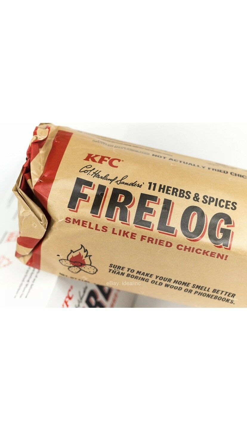 KFC 11 Herbs and Spices ENVIROLOG Kentucky Fried Chicken FIRE LOG - NEW - Fresh Stock Dated December 2025