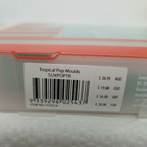 SunnyLife Fruit Salad Pop Moulds Popsicle Molds Designed Australia Toucan - Fresh Stock Dated February 2026
