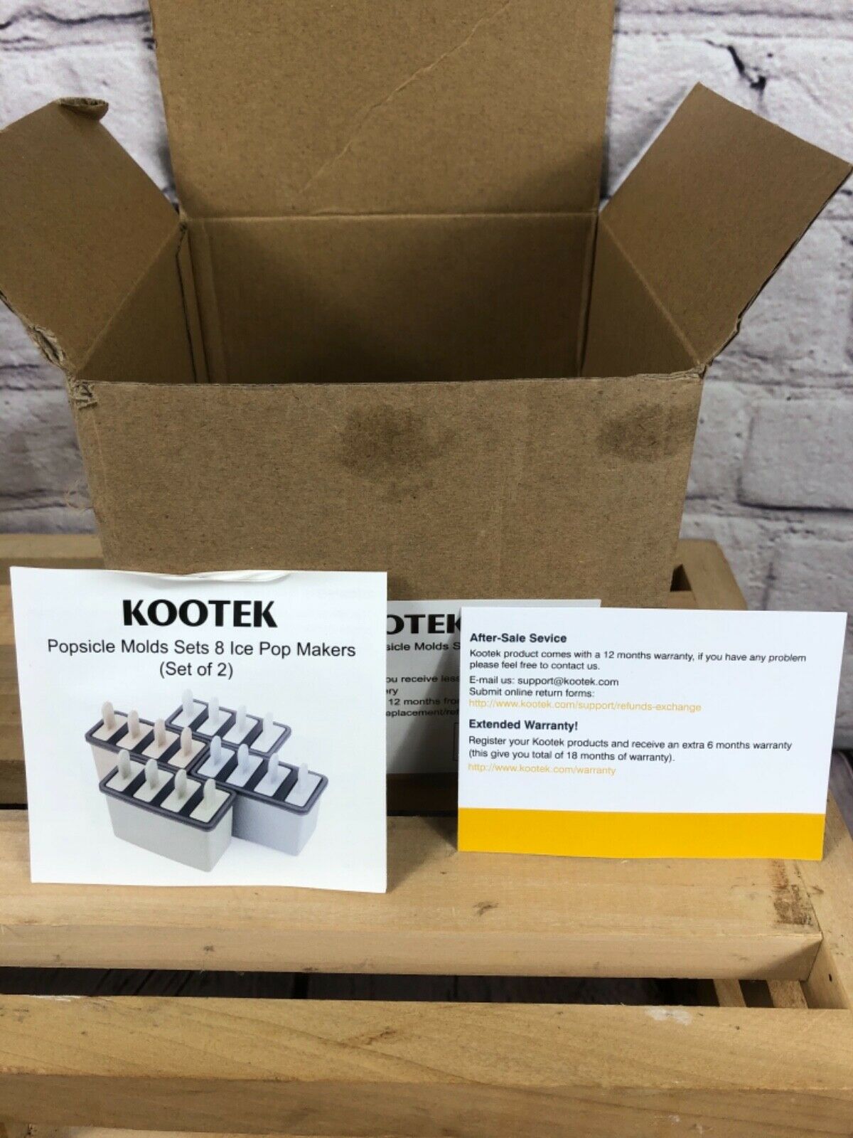 Kootek Popsicle Molds Sets 8 Ice Pop Makers Reusable Ice Cream Mold - Fresh Stock Dated February 2026