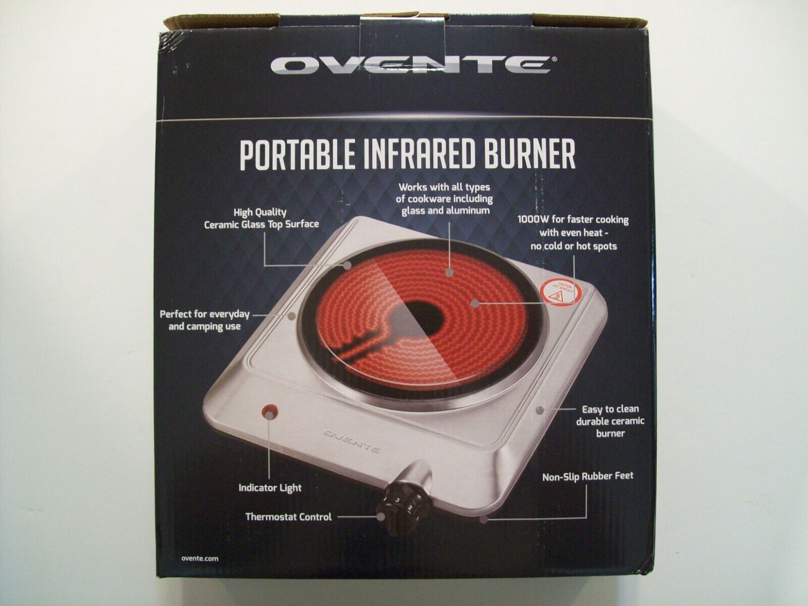 OVENTE ELECTRIC HOT PLATE BGI201S - Fresh Stock Dated February 2026