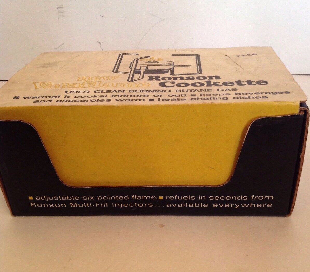 Ronson Varaflame Cookette Camp Stove Butane Gas Burner Vintage New In Box - Fresh Stock Dated February 2026