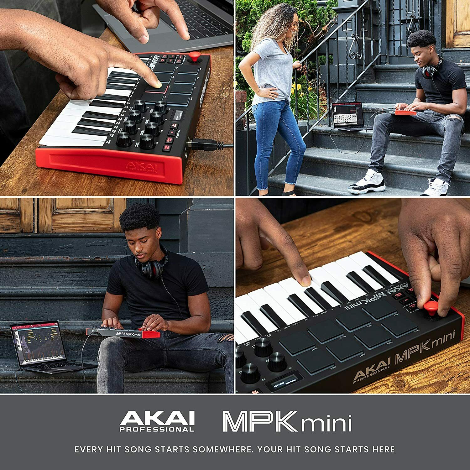 Akai Professional MPK Mini MKIII 25-Key MIDI Controller + USB 2.0 Hub & Cable - Fresh Stock Dated December 2025