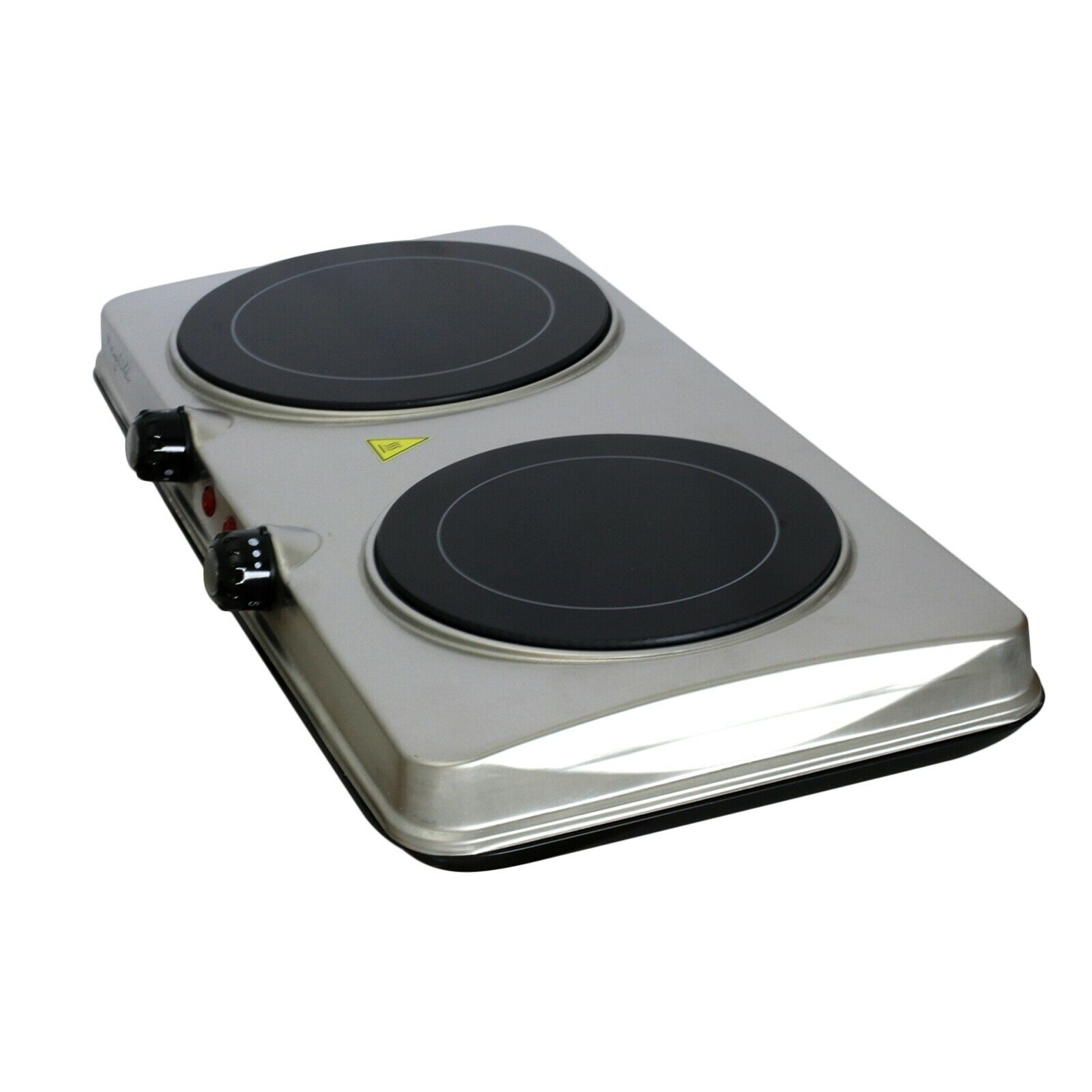 MegaChef Electric Portable Dual Size Cooktop Infrared Burner in Sleek Steel - Fresh Stock Dated February 2026
