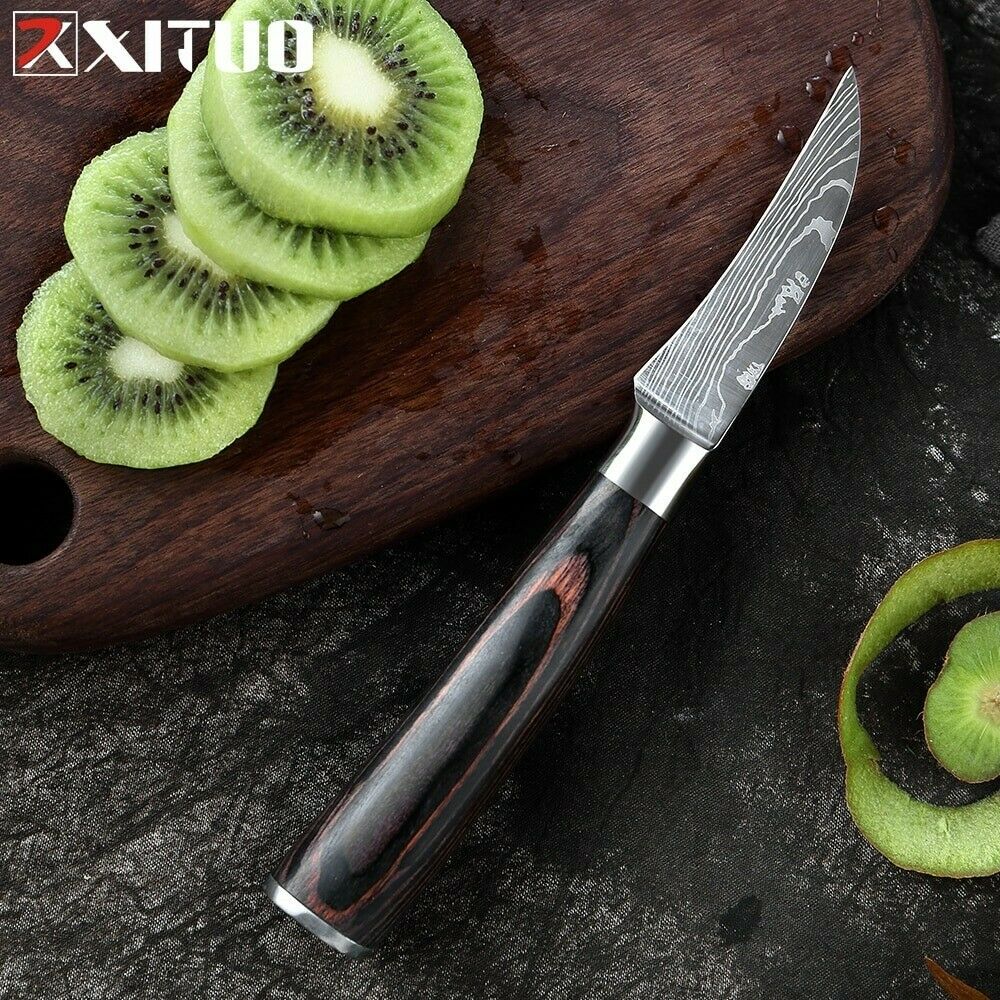 XITUO 3.5 Inch Kitchen Chef Knife Kitchen Chef Steel Damascus Japanese Chef's - Fresh Stock Dated January 2026