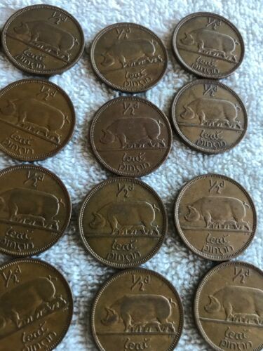Lot Of 25 Irish Lucky Half-pennies 1966 - Fresh Stock Dated December 2025