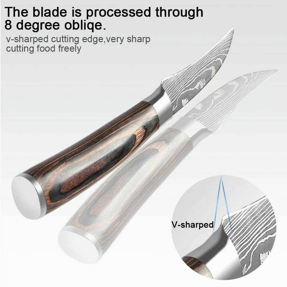 XITUO 3.5 Inch Kitchen Chef Knife Kitchen Chef Steel Damascus Japanese Chef's - Fresh Stock Dated January 2026