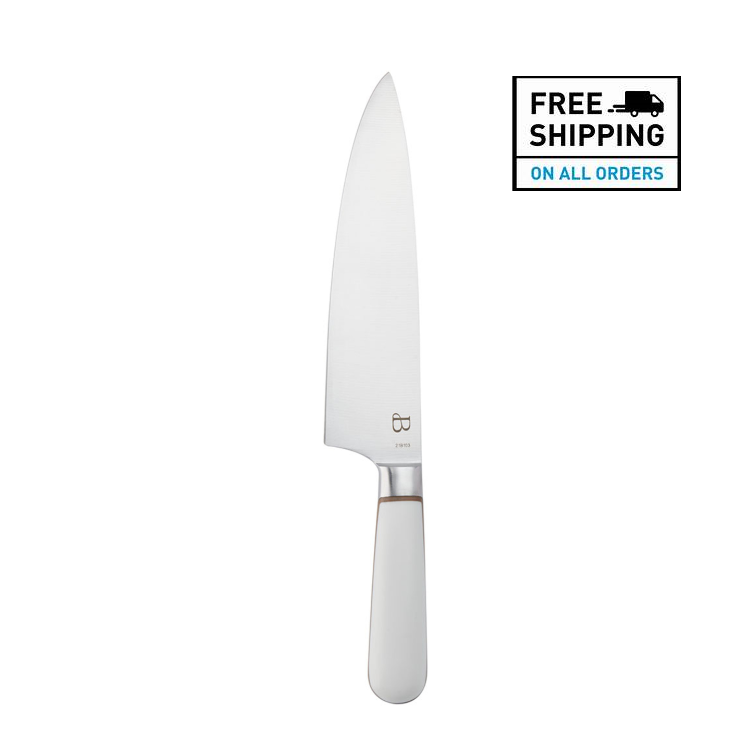 Beautiful 12-piece Kitchen Knife Block Set in White - Fresh Stock Dated January 2026