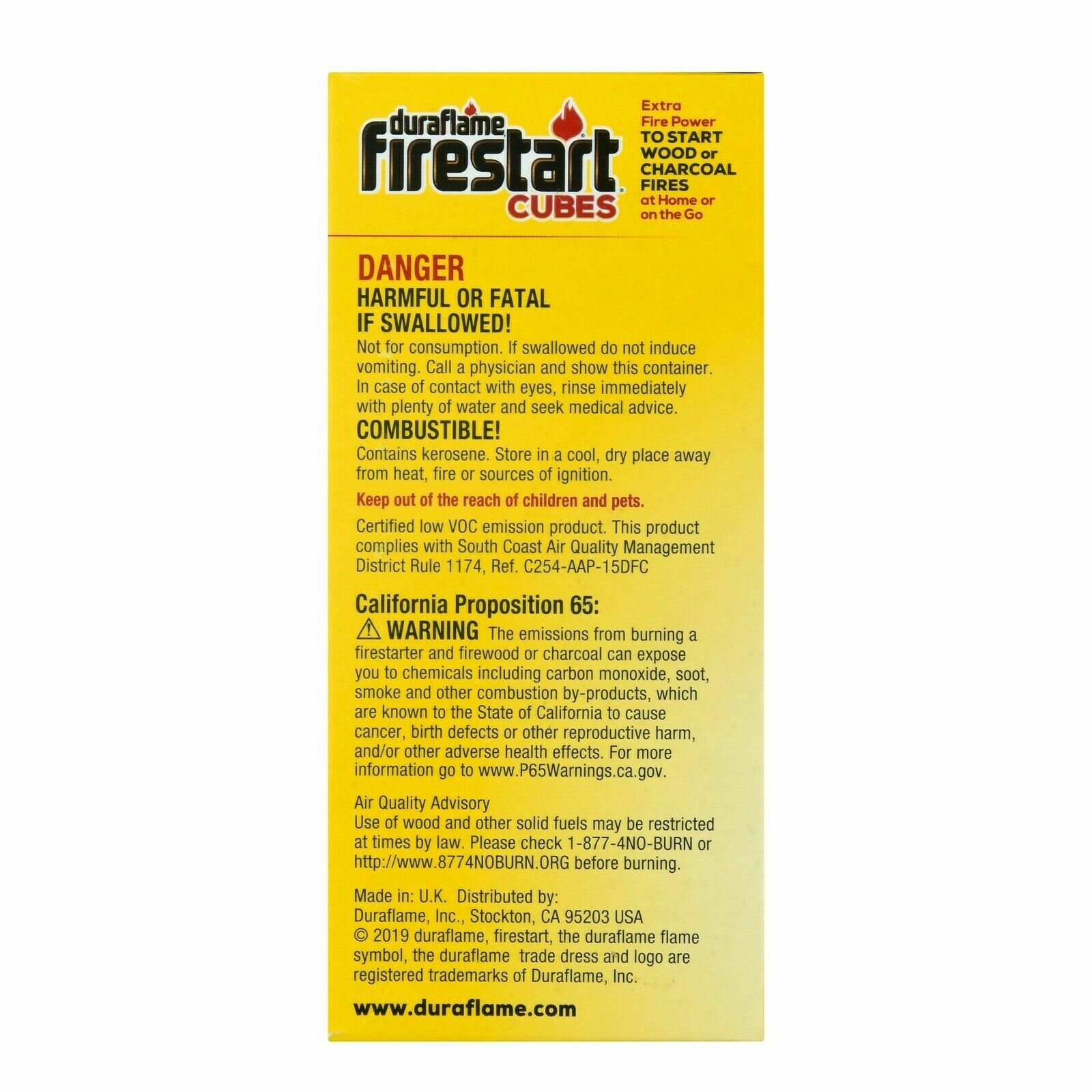 Duraflame Firestart Cubes 18 Pack, Safe, for Wood or Charcoal, Free Shipping - Fresh Stock Dated January 2026