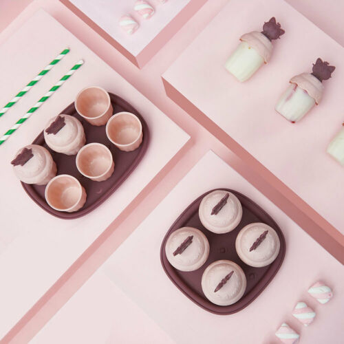 4PCS/6PCS DIY Ice Cream Mold for Ice Cube Popsicle Homemade Ice Box Kitchen Tool - Fresh Stock Dated February 2026