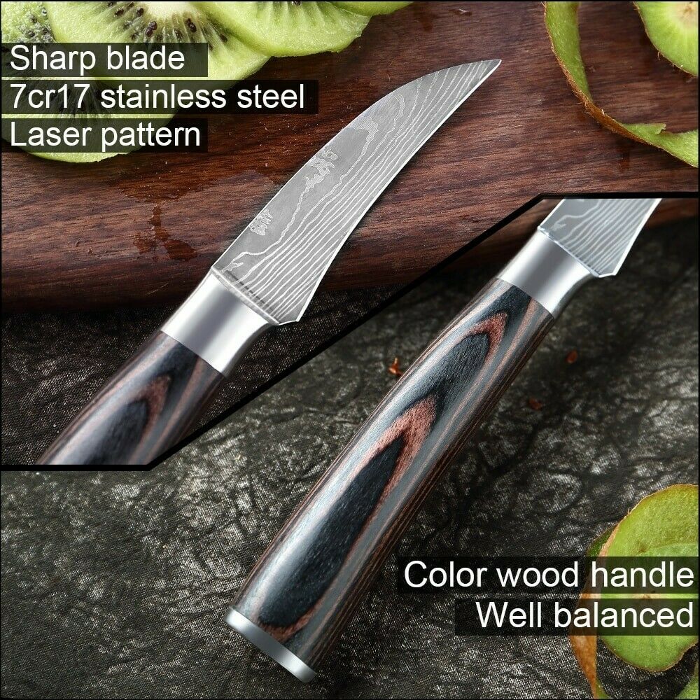 XITUO 3.5 Inch Kitchen Chef Knife Kitchen Chef Steel Damascus Japanese Chef's - Fresh Stock Dated January 2026