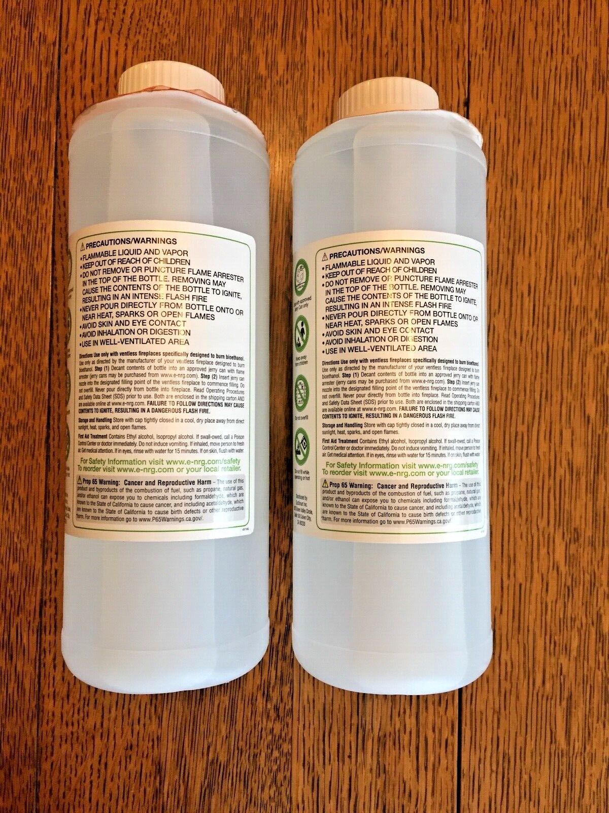 2 Quarts of e-NRG Bio Ethanol Fireplace & Fire Pit Fuel Fuel for Indoor/Outdoor - Fresh Stock Dated January 2026