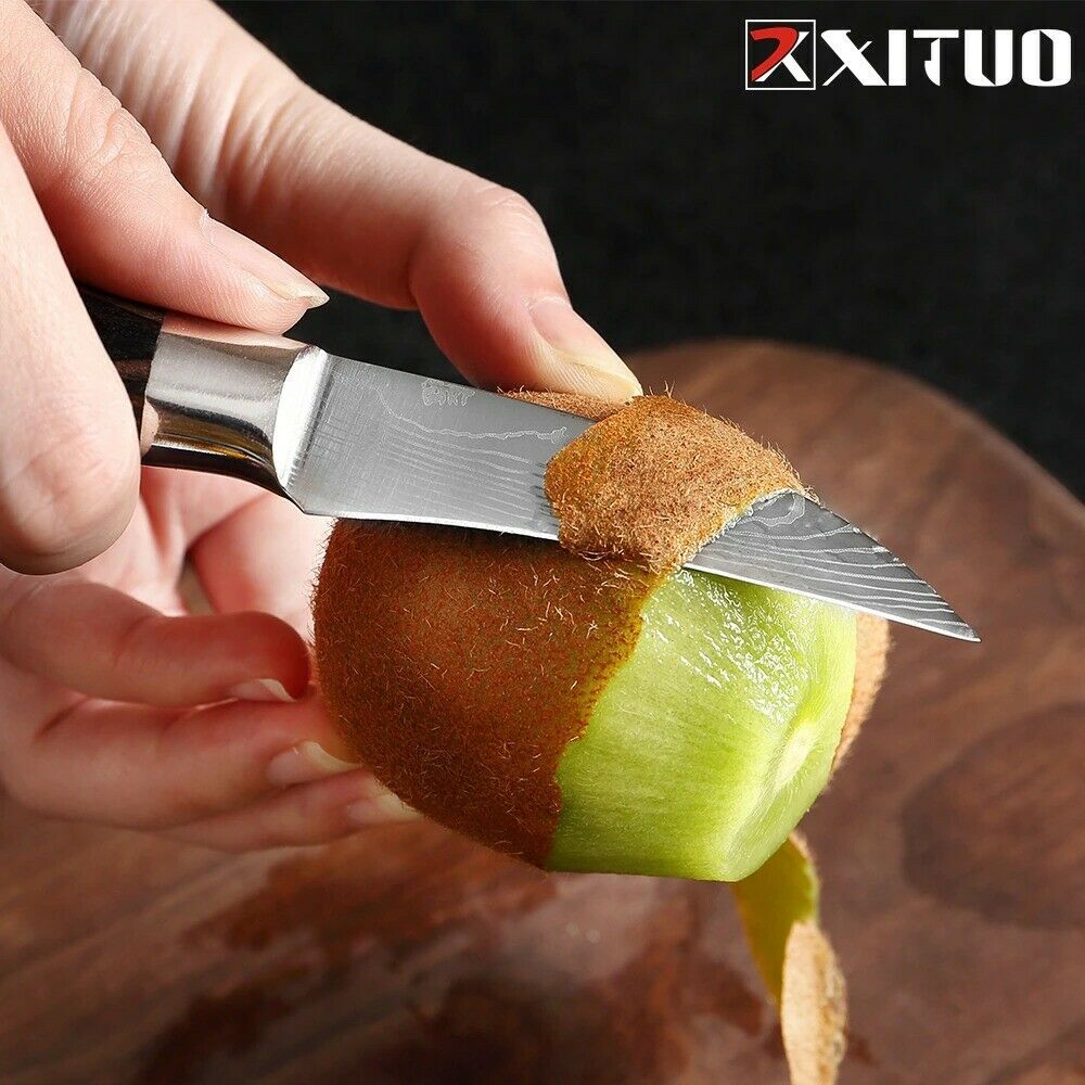 XITUO 3.5 Inch Kitchen Chef Knife Kitchen Chef Steel Damascus Japanese Chef's - Fresh Stock Dated January 2026