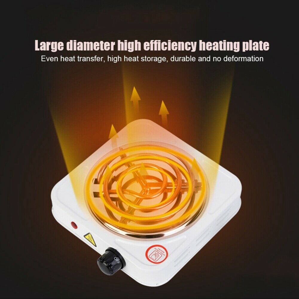Portable Electric Single Burner Stove Hot Plate 1000W Electric Stove 110V - Fresh Stock Dated February 2026
