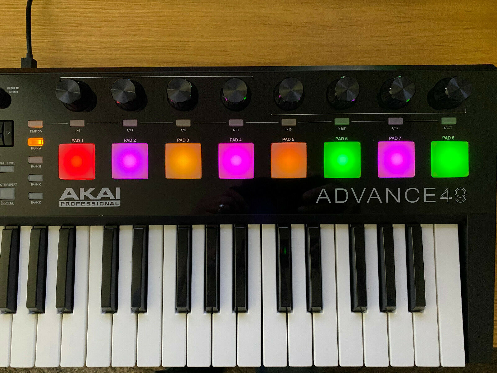 AKAI Advance 49 USB Keyboard Controller w/ USB Cable Only, used, works! AS IS! - Fresh Stock Dated December 2025