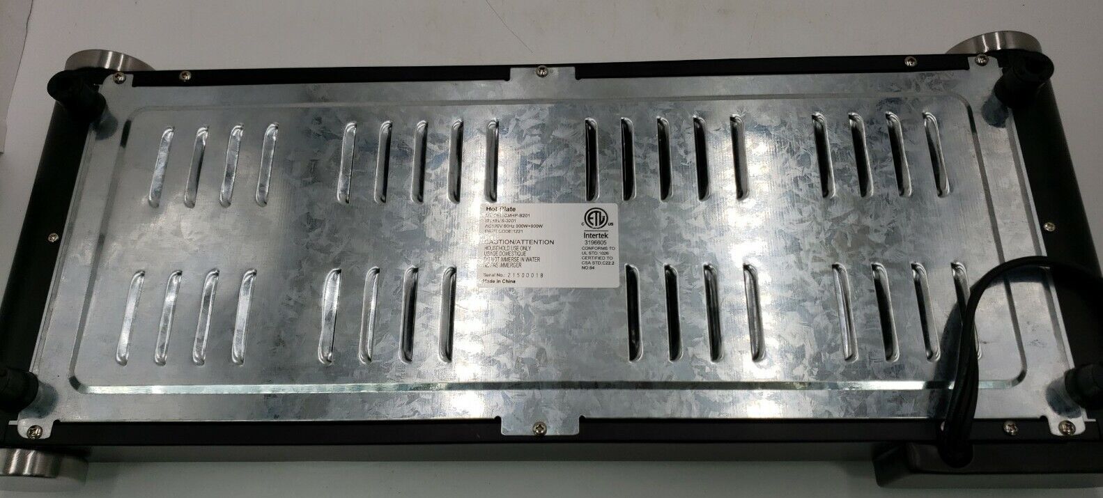 NEW Cusimax Double Hot Plate CMHP-B201 Damaged Box - Fresh Stock Dated February 2026
