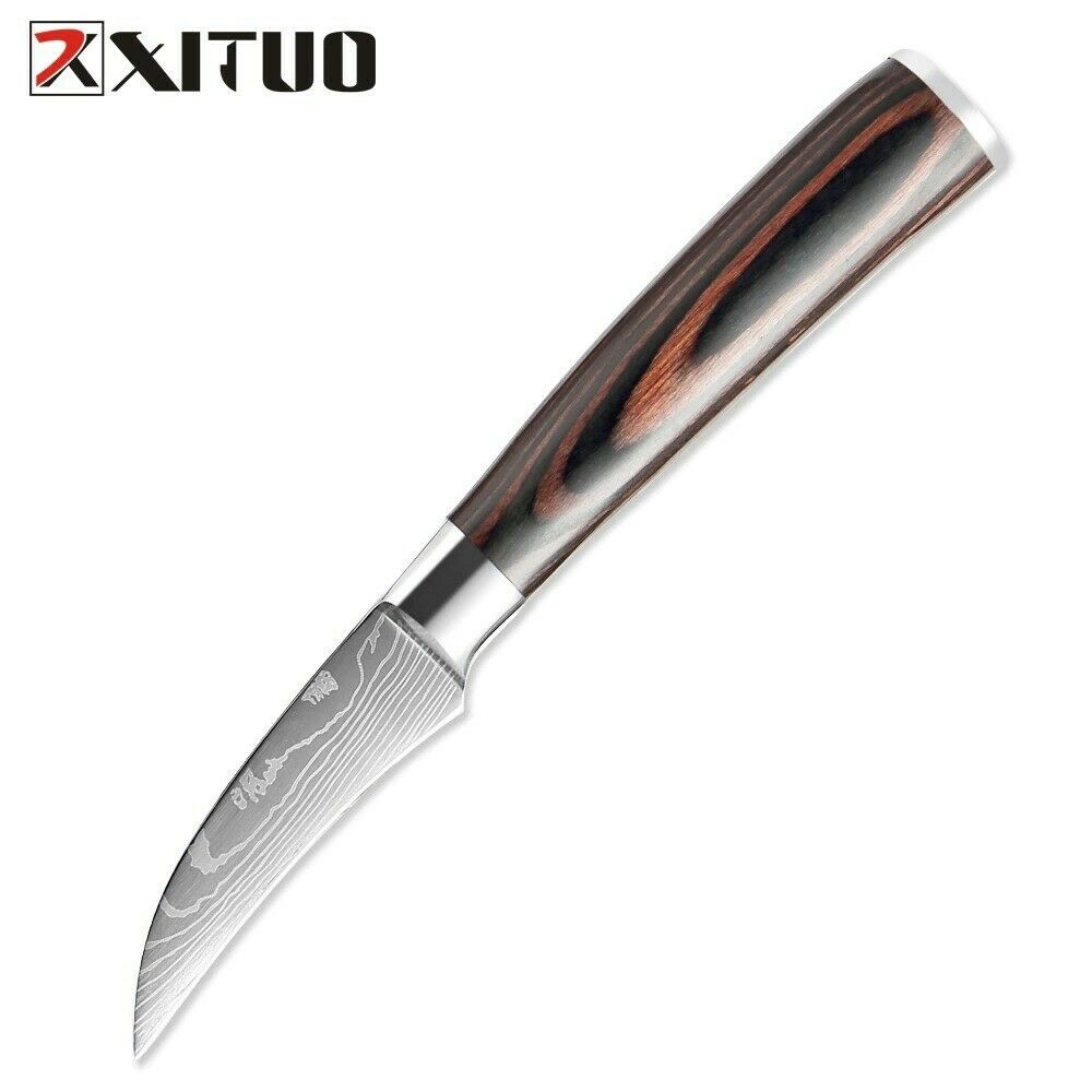XITUO 3.5 Inch Kitchen Chef Knife Kitchen Chef Steel Damascus Japanese Chef's - Fresh Stock Dated January 2026