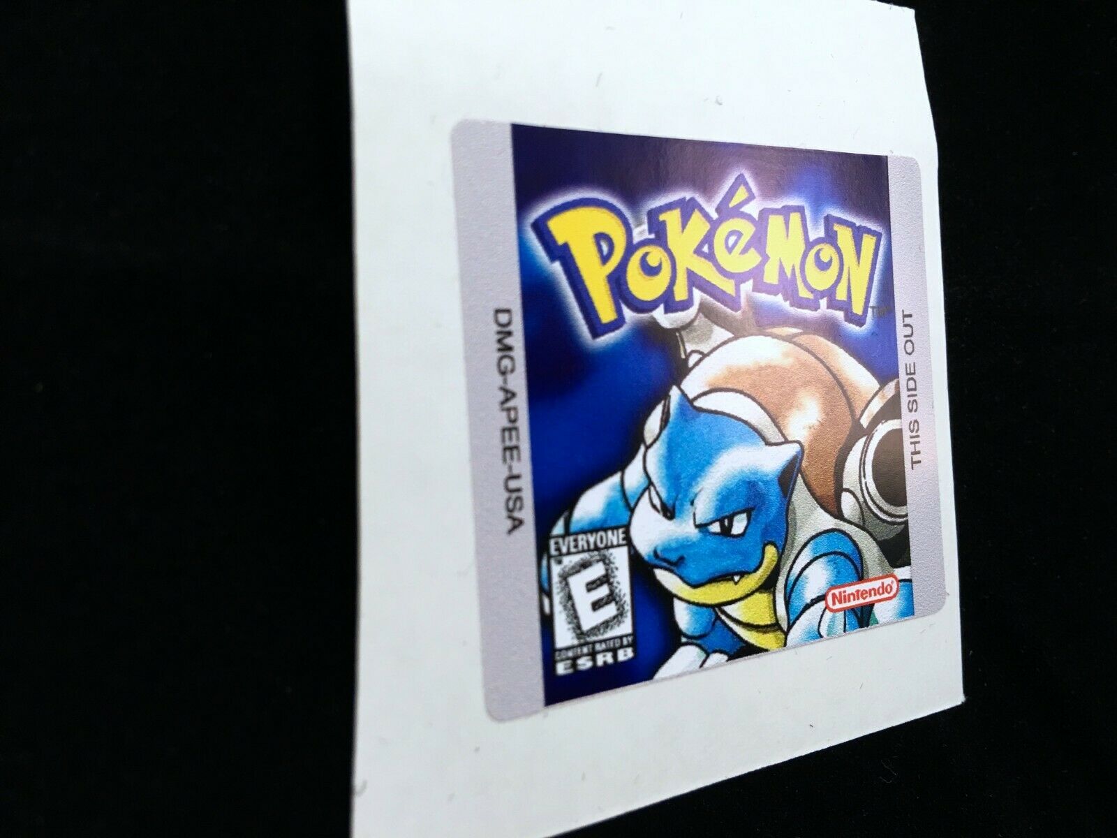 Pokemon Blue Version Replacement Nintendo Gameboy Label Sticker - Fresh Stock Dated February 2026