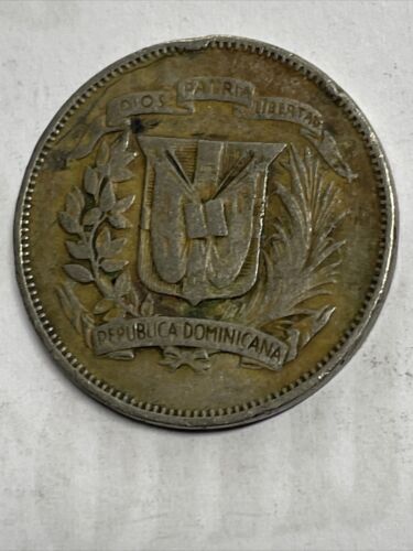 1967 DOMINICAN REPUBLIC 25 CENTAVOS COIN Item Box F - Fresh Stock Dated December 2025