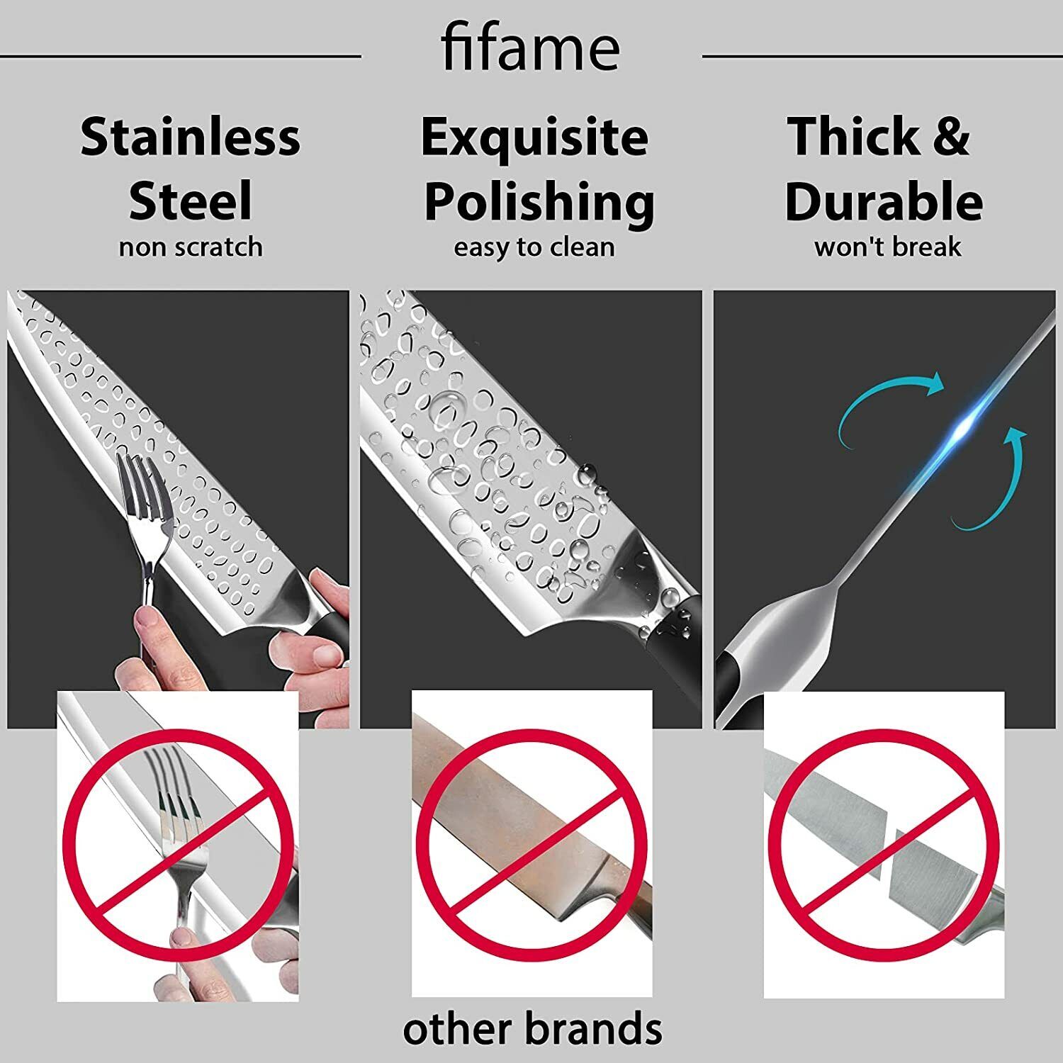 Knife Set, 16-Piece Kitchen Knife Set with Block Wooden German Stainless Steel - Fresh Stock Dated February 2026