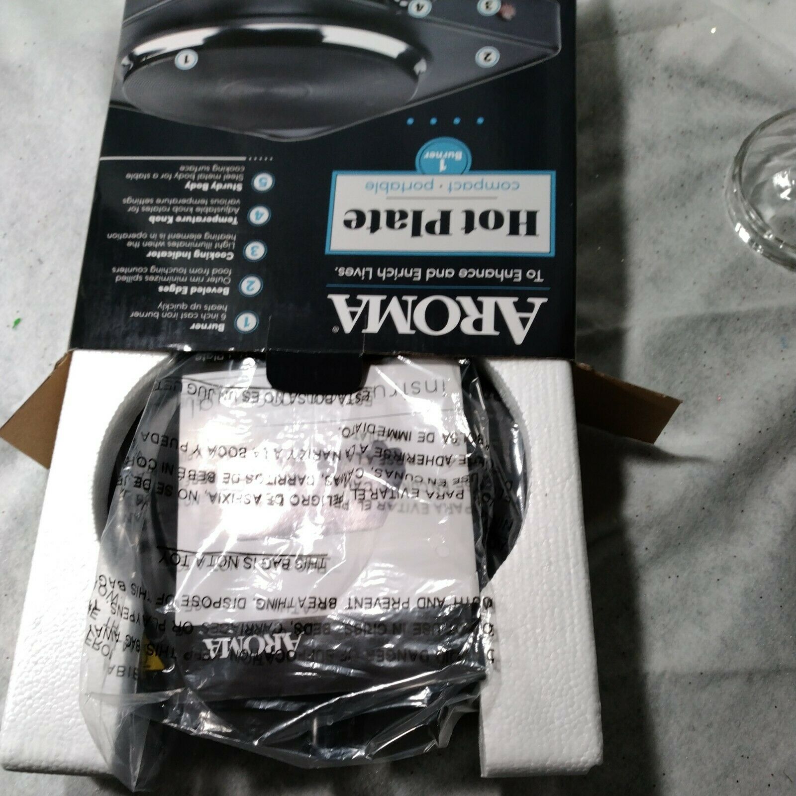 AROMA Compact Portable Hot Plate Model AHP-303   6