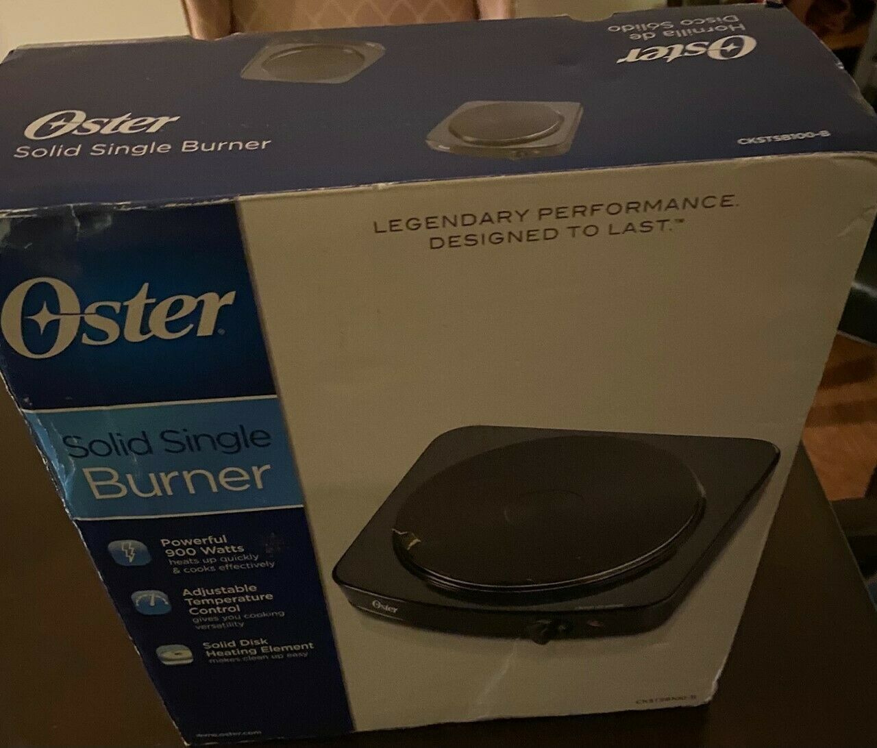 Oster Solid Single Burner Powerful 900 Watts Adjustable Temperature Control - Fresh Stock Dated February 2026