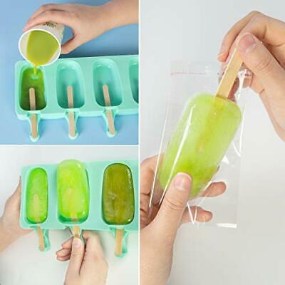 Ouddy 2 PackUpgraded Large Popsicle Molds 4 Cavities Ice Pop Molds & Homemade... - Fresh Stock Dated February 2026