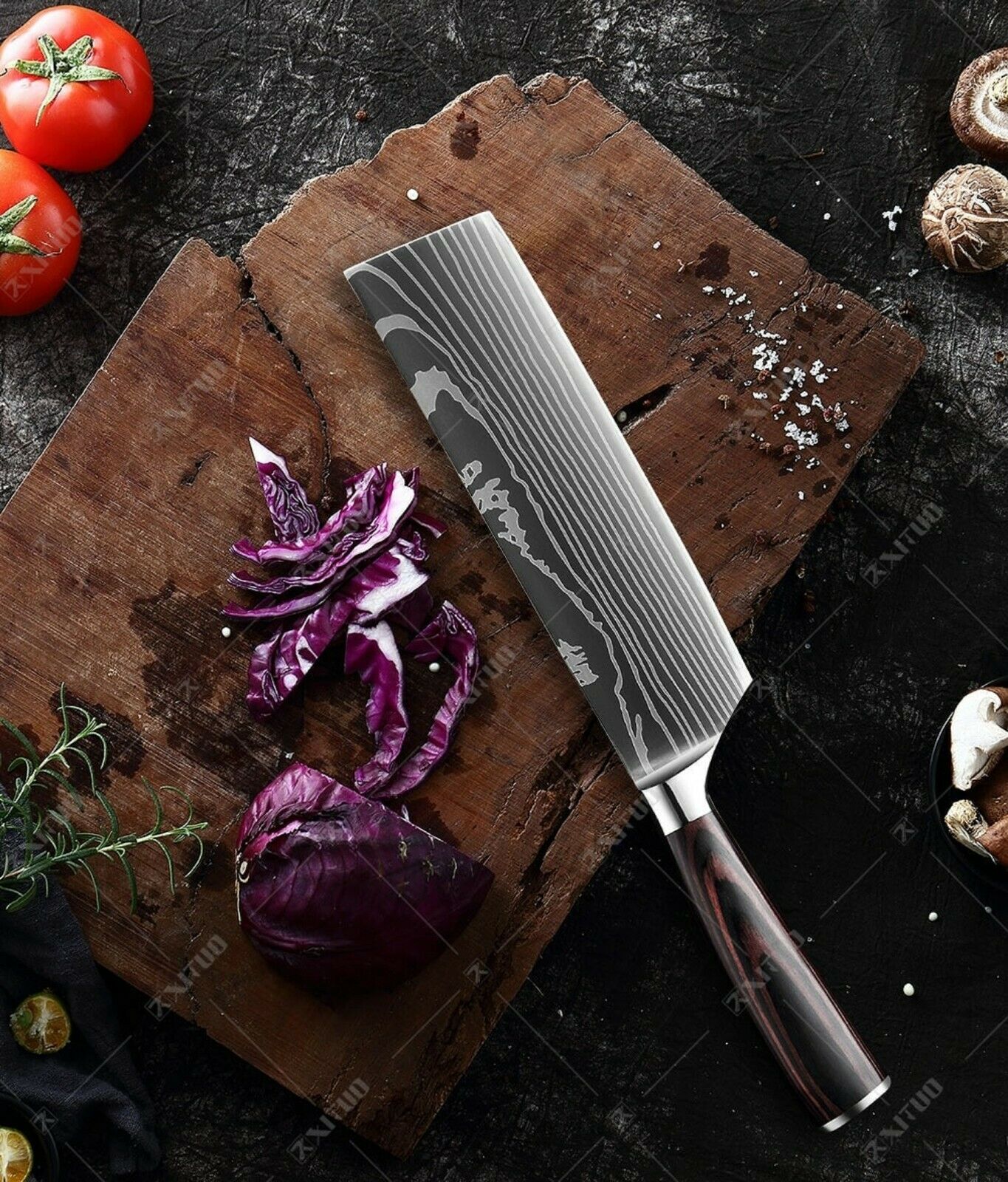 Kitchen Chef Knife Stainless Steel Damascus Pattern Sharp Cleaver Knife Japanese - Fresh Stock Dated February 2026