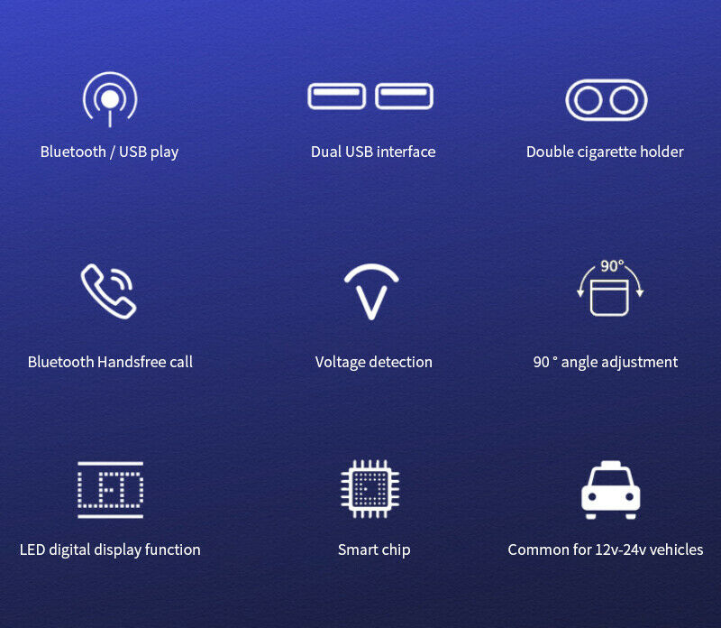 Bluetooth 5.0 Wireless Handsfree Car FM Transmitter MP3 Player Dual USB Charger！ - Fresh Stock Dated December 2025