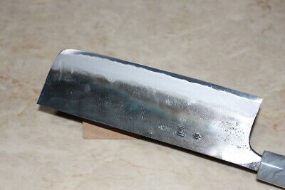 Japanese Kurouchi Nakiri knife white 1 steel 165 mm magnolia handle Tsukasa - Fresh Stock Dated January 2026